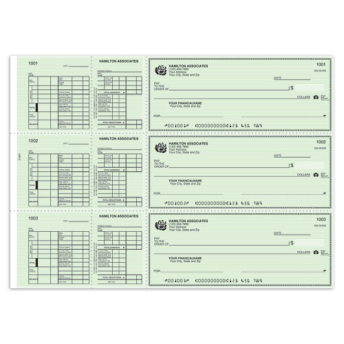 Hourly Payroll Check - Green