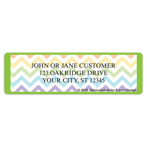 Floral Chevron Address Labels