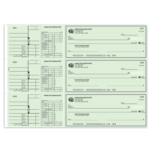 General/Hourly Payroll Check - Green