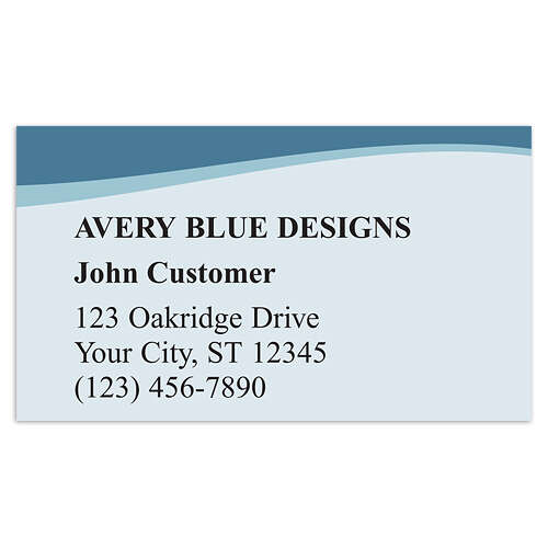 Avery Blue Business Cards