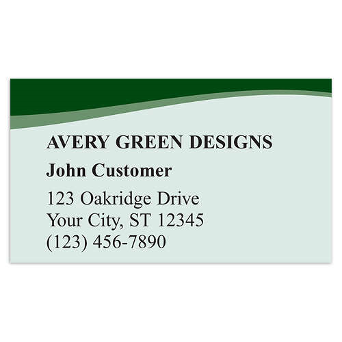 Avery Green Business Cards