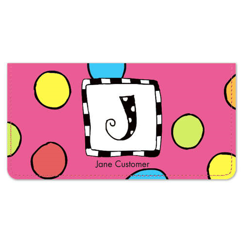 Polka Dot Monogram Pink Cover