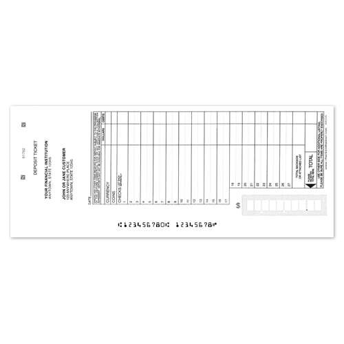 Individual Business Deposit Slips (Deposit Tickets)