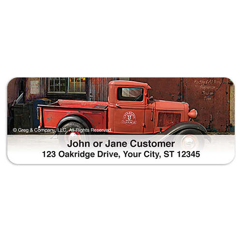 Vintage Trucks Address Labels