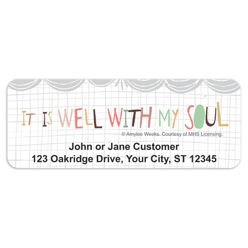 Think Happy Thoughts Address Labels