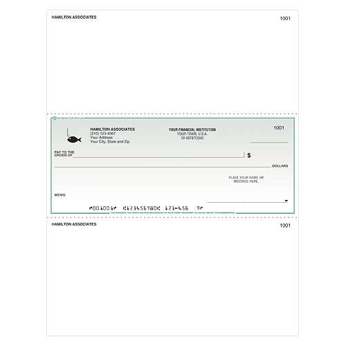 Laser Voucher, Check in Middle - Green Safety