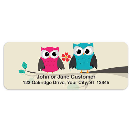 Whimsical Owls Address Labels