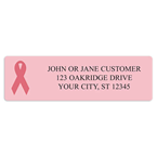 Pink Ribbon Sheet Labels