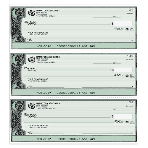 3-To-A-Page, Business Register Checks - Currency