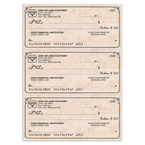3-To-A-Page, Desk Register Checks - Antique