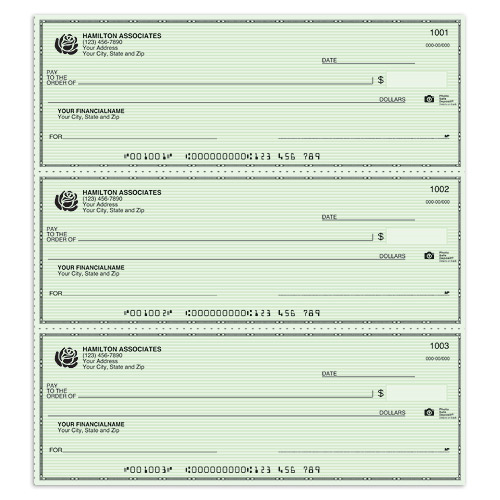 3-To-A-Page, Business Register Checks- Green Safety