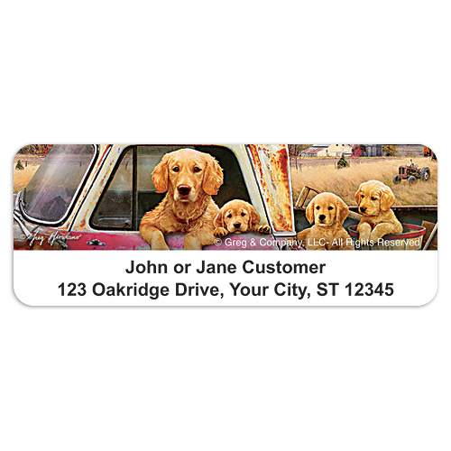 Pups & Trucks Address Labels