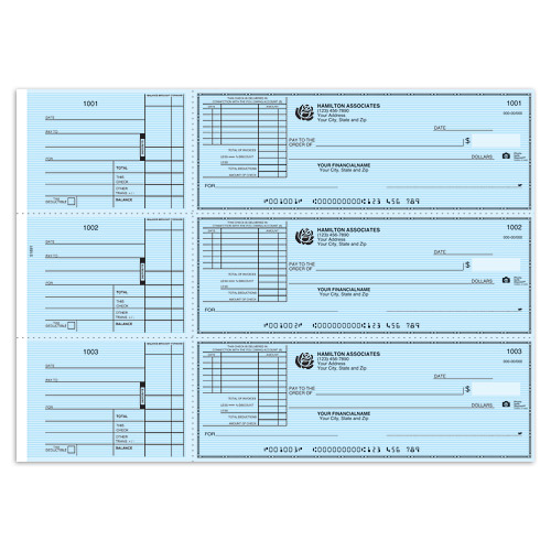 Deductions Voucher Check - Blue