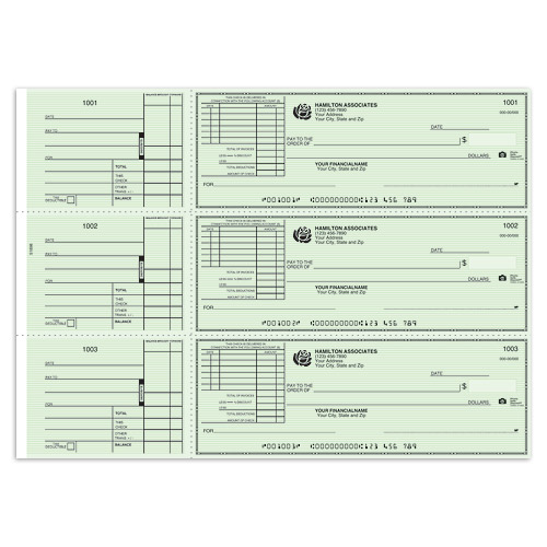 Deductions Voucher Check - Green