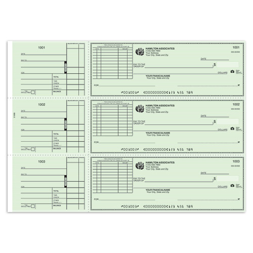 Long Voucher Check - Green