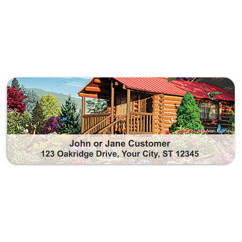 Log Cabins Address Labels