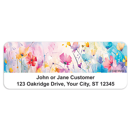 Gail Marie Dancing Petals Address Labels