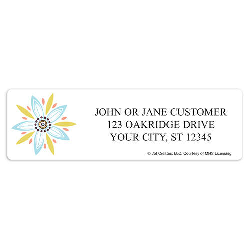 Water Flowers Address Labels