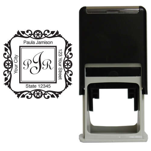 Spangle Monogram Square Stamp